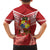 Tonga Darts Family Matching Off The Shoulder Long Sleeve Dress and Hawaiian Shirt Tongan Ngatu Pattern