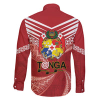 Tonga Darts Family Matching Off Shoulder Maxi Dress and Hawaiian Shirt Tongan Ngatu Pattern