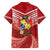 Tonga Darts Family Matching Off Shoulder Short Dress and Hawaiian Shirt Tongan Ngatu Pattern