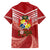 Tonga Darts Family Matching Short Sleeve Bodycon Dress and Hawaiian Shirt Tongan Ngatu Pattern