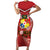 Tonga Darts Family Matching Short Sleeve Bodycon Dress and Hawaiian Shirt Tongan Ngatu Pattern