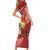 Tonga Darts Family Matching Short Sleeve Bodycon Dress and Hawaiian Shirt Tongan Ngatu Pattern