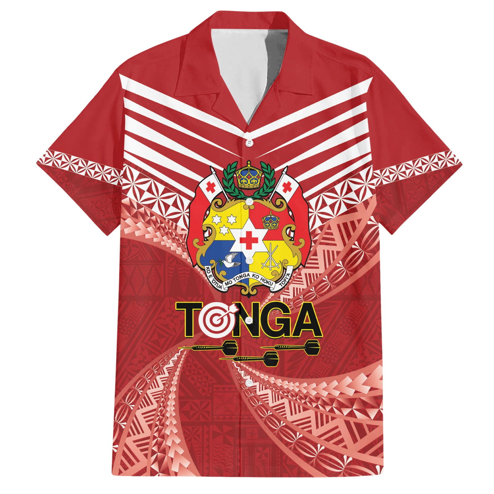 Tonga Darts Hawaiian Shirt Tongan Ngatu Pattern