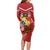 Tonga Darts Long Sleeve Bodycon Dress Tongan Ngatu Pattern