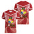 Tonga Darts Women V-Neck T-Shirt Tongan Ngatu Pattern