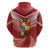 Tonga Darts Zip Hoodie Tongan Ngatu Pattern