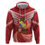 Tonga Darts Zip Hoodie Tongan Ngatu Pattern