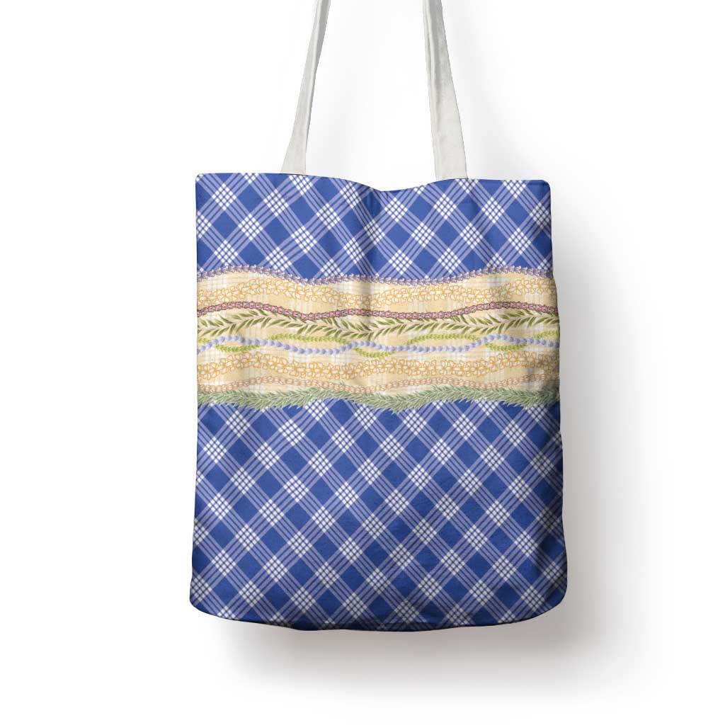 Royal Blue Palaka Hawaii Leis Elegant Vibes Tote Bag LT14 - Polynesian Pride