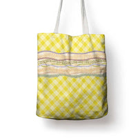 Yellow Palaka Hawaii Leis Elegant Vibes Tote Bag LT14 - Polynesian Pride
