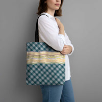 Dark Cyan Palaka Hawaii Leis Elegant Vibes Tote Bag