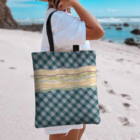 Dark Cyan Palaka Hawaii Leis Elegant Vibes Tote Bag