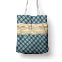 Dark Cyan Palaka Hawaii Leis Elegant Vibes Tote Bag