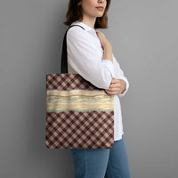 Brown Palaka Hawaii Leis Elegant Vibes Tote Bag LT14 - Polynesian Pride
