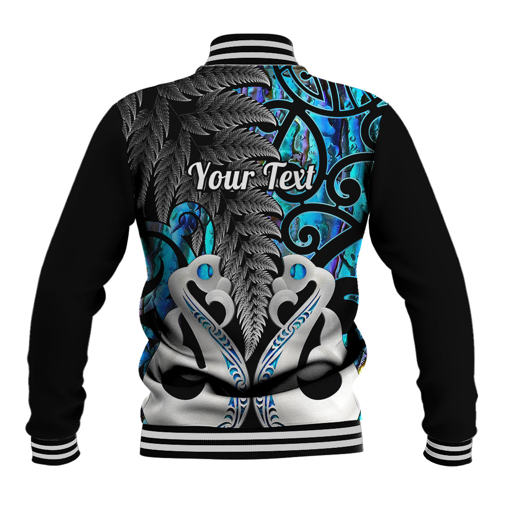 Personalised New Zealand Baseball Jacket Te Manaia Mangopare Maori And Fern Blue Style LT14 - Polynesian Pride