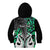 Personalised New Zealand Kid Hoodie Te Manaia Mangopare Maori And Fern Green Style LT14 - Polynesian Pride