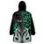 Personalised New Zealand Wearable Blanket Hoodie Te Manaia Mangopare Maori And Fern Green Style LT14 - Polynesian Pride