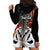 Personalised New Zealand Hoodie Dress Te Manaia Mangopare Maori And Fern Orange Style LT14 - Polynesian Pride