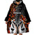 Personalised New Zealand Wearable Blanket Hoodie Te Manaia Mangopare Maori And Fern Orange Style LT14 - Polynesian Pride