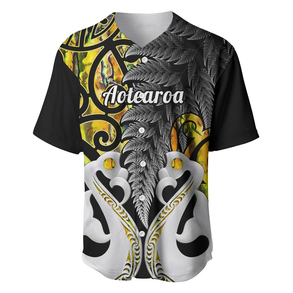 Personalised New Zealand Baseball Jersey Te Manaia Mangopare Maori And Fern Gold Style LT14 Gold - Polynesian Pride