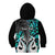 Personalised New Zealand Kid Hoodie Te Manaia Mangopare Maori And Fern Turquoise Style LT14 - Polynesian Pride