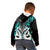 Personalised New Zealand Kid Hoodie Te Manaia Mangopare Maori And Fern Turquoise Style LT14 - Polynesian Pride