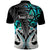 Custom New Zealand Polo Shirt Te Manaia Mangopare Maori and Fern Turquoise Style LT14 - Polynesian Pride