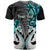 Custom New Zealand T Shirt Te Manaia Mangopare Maori And Fern Turquoise Style LT14 - Polynesian Pride