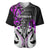 Personalised New Zealand Baseball Jersey Te Manaia Mangopare Maori And Fern Purple Style LT14 Purple - Polynesian Pride