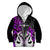 Personalised New Zealand Kid Hoodie Te Manaia Mangopare Maori And Fern Purple Style LT14 Zip Hoodie Purple - Polynesian Pride