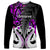 Personalised New Zealand Long Sleeve Shirt Te Manaia Mangopare Maori And Fern Purple Style LT14 Unisex Purple - Polynesian Pride