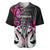 Personalised New Zealand Baseball Jersey Te Manaia Mangopare Maori And Fern Pink Style LT14 Pink - Polynesian Pride