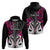 Custom New Zealand Hoodie Te Manaia Mangopare Maori and Fern Pink Style LT14 - Polynesian Pride