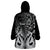 Personalised New Zealand Wearable Blanket Hoodie Te Manaia Mangopare Maori And Fern Black Style LT14 - Polynesian Pride