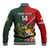 Custom Samoa And Ireland Rugby Baseball Jacket Ikale Tahi With Shamrocks