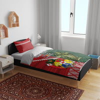 Custom Tonga And Ireland Rugby Bedding Set Ikale Tahi With Shamrocks LT14 - Polynesian Pride