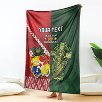 Custom Tonga And Ireland Rugby Blanket Ikale Tahi With Shamrocks LT14 - Polynesian Pride