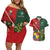Custom Samoa And Ireland Rugby Couples Matching Off Shoulder Short Dress and Hawaiian Shirt Ikale Tahi With Shamrocks
