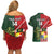 Custom Samoa And Ireland Rugby Couples Matching Off Shoulder Short Dress and Hawaiian Shirt Ikale Tahi With Shamrocks