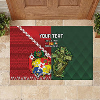 Custom Tonga And Ireland Rugby Rubber Doormat Ikale Tahi With Shamrocks LT14 - Polynesian Pride