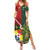 Custom Samoa And Ireland Rugby Summer Maxi Dress Ikale Tahi With Shamrocks