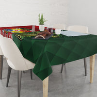 Custom Tonga And Ireland Rugby Tablecloth Ikale Tahi With Shamrocks LT14 - Polynesian Pride