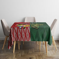 Custom Tonga And Ireland Rugby Tablecloth Ikale Tahi With Shamrocks LT14 - Polynesian Pride