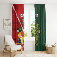Custom Tonga And Ireland Rugby Window Curtain Ikale Tahi With Shamrocks LT14 - Polynesian Pride