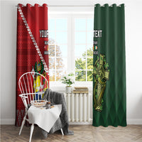 Custom Tonga And Ireland Rugby Window Curtain Ikale Tahi With Shamrocks LT14 - Polynesian Pride
