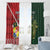 Custom Samoa And Ireland Rugby Window Curtain Ikale Tahi With Shamrocks