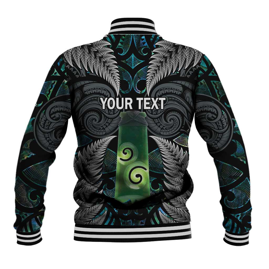 Personalised New Zealand Toki Baseball Jacket Silver Fern Mix Aotearoa Maori Pattern LT14 - Polynesian Pride