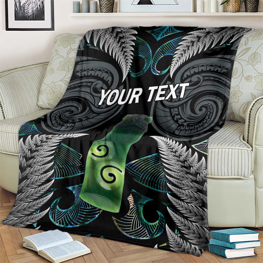 Personalised New Zealand Toki Blanket Silver Fern Mix Aotearoa Maori Pattern LT14 - Polynesian Pride