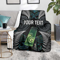 Personalised New Zealand Toki Blanket Silver Fern Mix Aotearoa Maori Pattern LT14 - Polynesian Pride