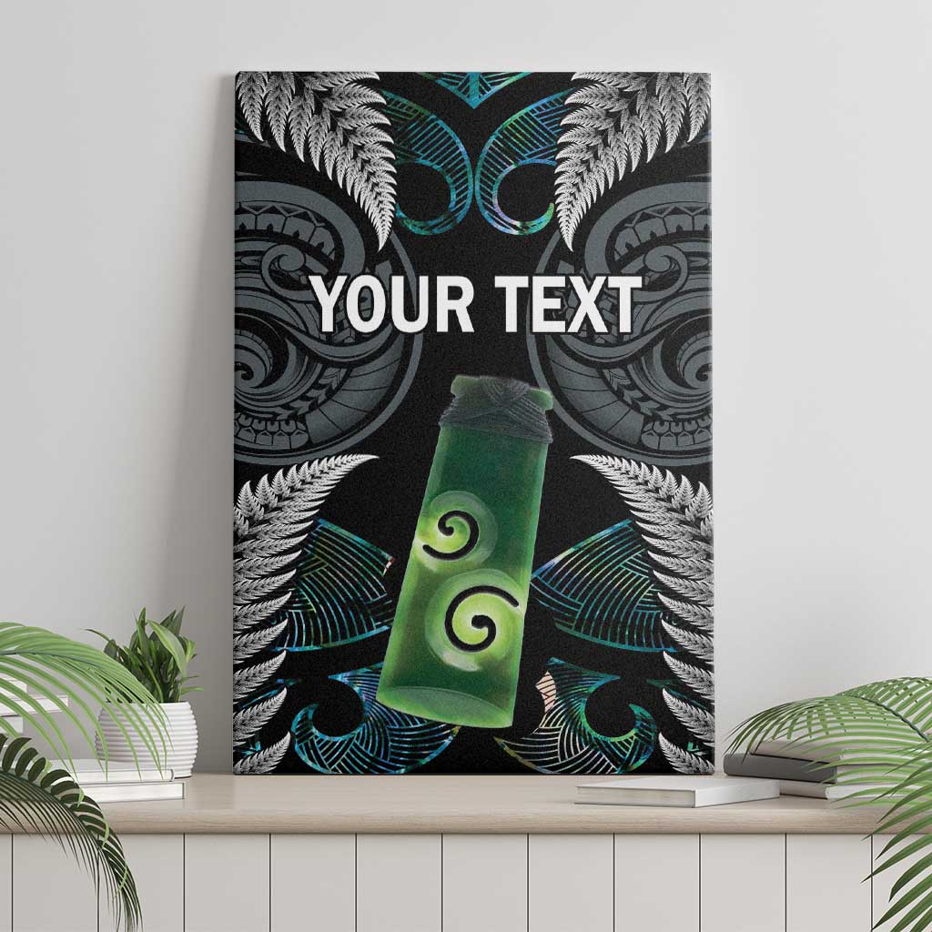 Personalised New Zealand Toki Canvas Wall Art Silver Fern Mix Aotearoa Maori Pattern LT14 - Polynesian Pride