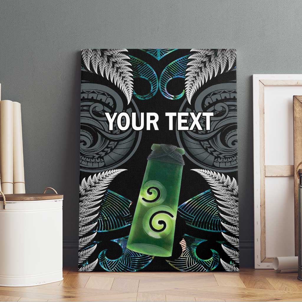 Personalised New Zealand Toki Canvas Wall Art Silver Fern Mix Aotearoa Maori Pattern LT14 - Polynesian Pride